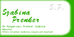 szabina prenker business card